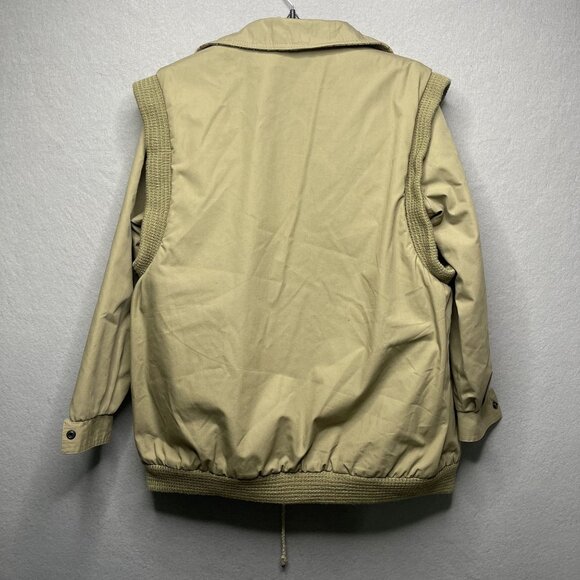 Mulberry Street Vintage 2-Piece Jacket With Vest Wool Blend Plaid Beige Size 11/ - Picture 14 of 16